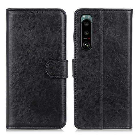 Coque Portefeuille Livre Cuir Etui Clapet A04D pour Sony Xperia 5 III Noir