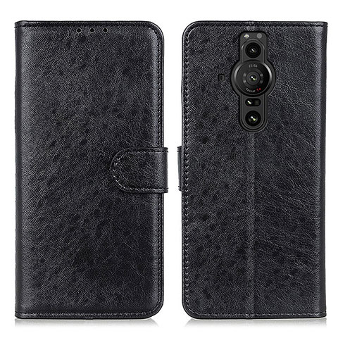 Coque Portefeuille Livre Cuir Etui Clapet A04D pour Sony Xperia PRO-I Noir