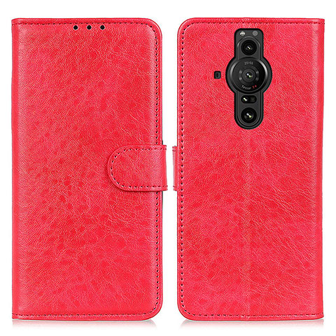 Coque Portefeuille Livre Cuir Etui Clapet A04D pour Sony Xperia PRO-I Rouge