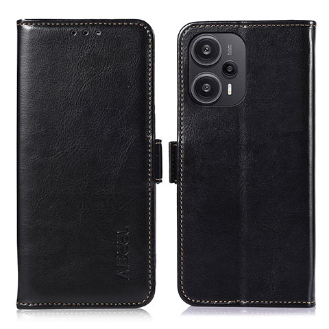 Coque Portefeuille Livre Cuir Etui Clapet A04D pour Xiaomi Poco F5 5G Noir