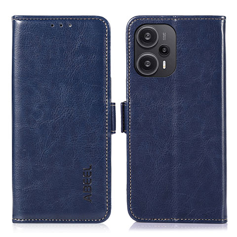 Coque Portefeuille Livre Cuir Etui Clapet A04D pour Xiaomi Redmi Note 12 Turbo 5G Bleu