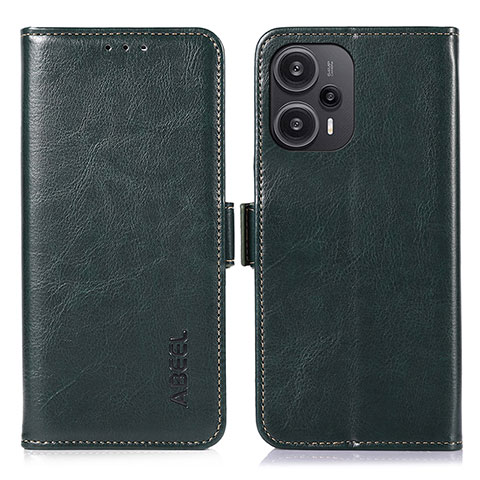 Coque Portefeuille Livre Cuir Etui Clapet A04D pour Xiaomi Redmi Note 12 Turbo 5G Vert