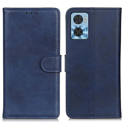 Coque Portefeuille Livre Cuir Etui Clapet A05D pour Motorola Moto E22 Bleu