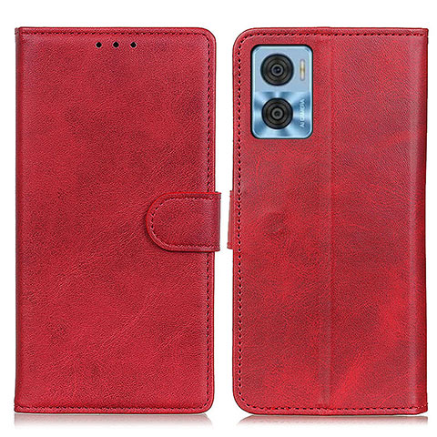 Coque Portefeuille Livre Cuir Etui Clapet A05D pour Motorola Moto E22i Rouge