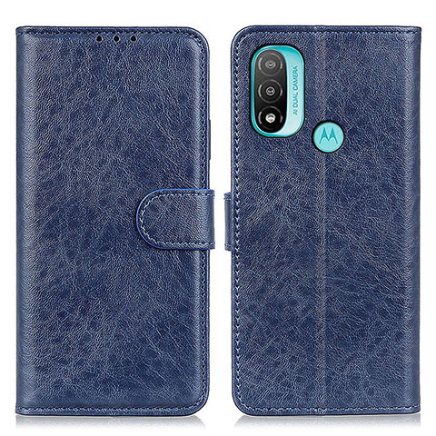 Coque Portefeuille Livre Cuir Etui Clapet A05D pour Motorola Moto E30 Bleu