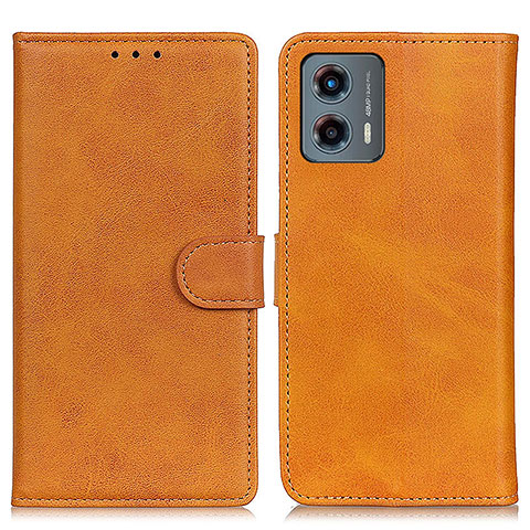 Coque Portefeuille Livre Cuir Etui Clapet A05D pour Motorola Moto G 5G (2023) Marron