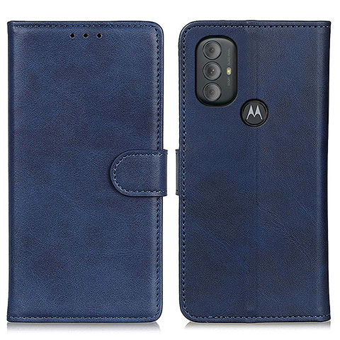 Coque Portefeuille Livre Cuir Etui Clapet A05D pour Motorola Moto G Play Gen 2 Bleu