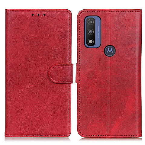 Coque Portefeuille Livre Cuir Etui Clapet A05D pour Motorola Moto G Pure Rouge