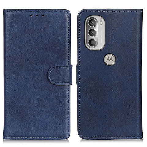 Coque Portefeuille Livre Cuir Etui Clapet A05D pour Motorola Moto G51 5G Bleu