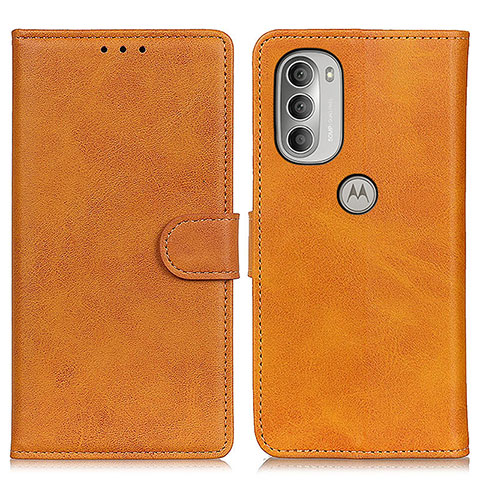 Coque Portefeuille Livre Cuir Etui Clapet A05D pour Motorola Moto G51 5G Marron