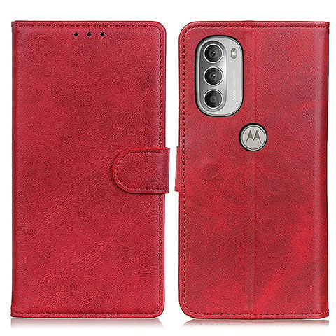 Coque Portefeuille Livre Cuir Etui Clapet A05D pour Motorola Moto G51 5G Rouge