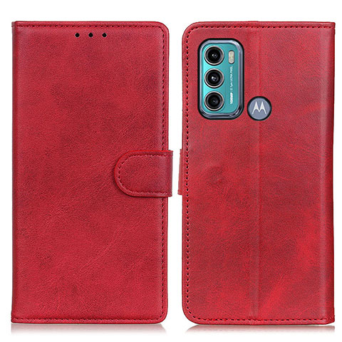 Coque Portefeuille Livre Cuir Etui Clapet A05D pour Motorola Moto G60 Rouge