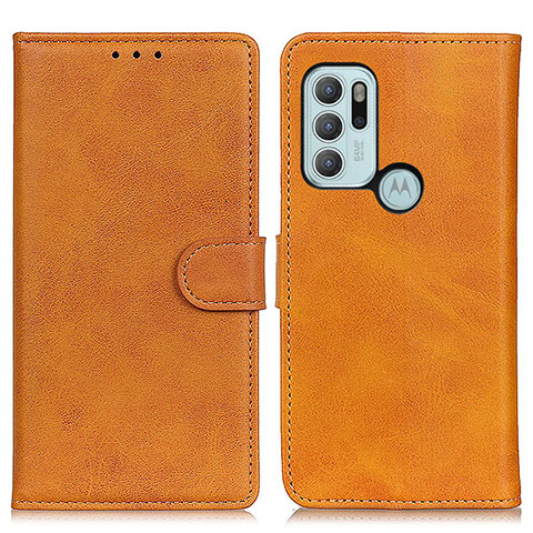 Coque Portefeuille Livre Cuir Etui Clapet A05D pour Motorola Moto G60s Marron