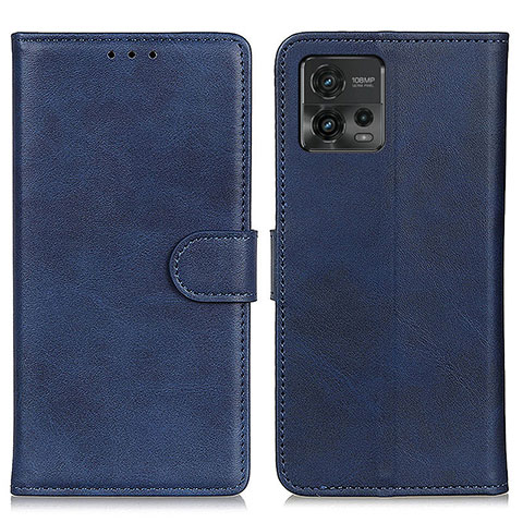 Coque Portefeuille Livre Cuir Etui Clapet A05D pour Motorola Moto G72 Bleu