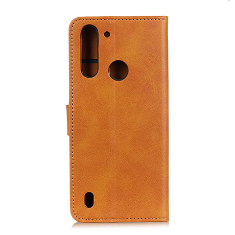 Coque Portefeuille Livre Cuir Etui Clapet A05D pour Motorola Moto One Fusion Marron