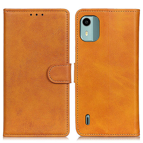 Coque Portefeuille Livre Cuir Etui Clapet A05D pour Nokia C12 Marron