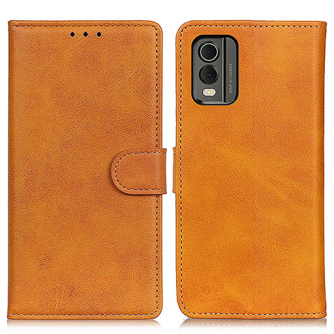 Coque Portefeuille Livre Cuir Etui Clapet A05D pour Nokia C210 Marron