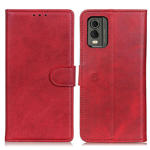 Coque Portefeuille Livre Cuir Etui Clapet A05D pour Nokia C210 Rouge