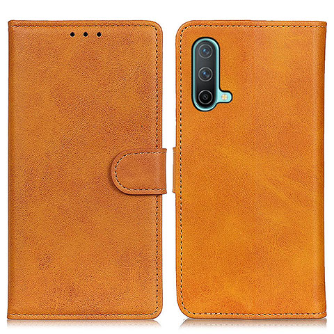 Coque Portefeuille Livre Cuir Etui Clapet A05D pour OnePlus Nord CE 5G Marron