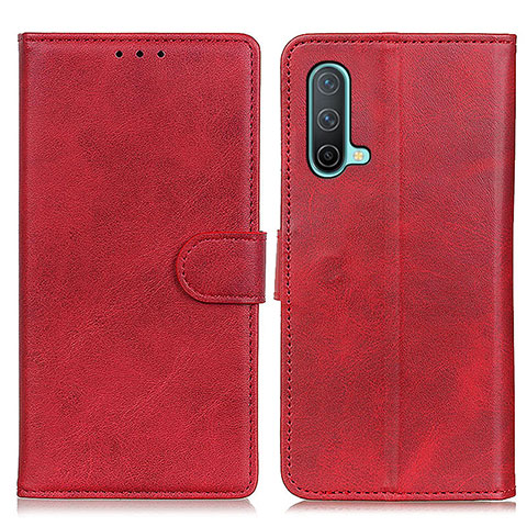 Coque Portefeuille Livre Cuir Etui Clapet A05D pour OnePlus Nord CE 5G Rouge