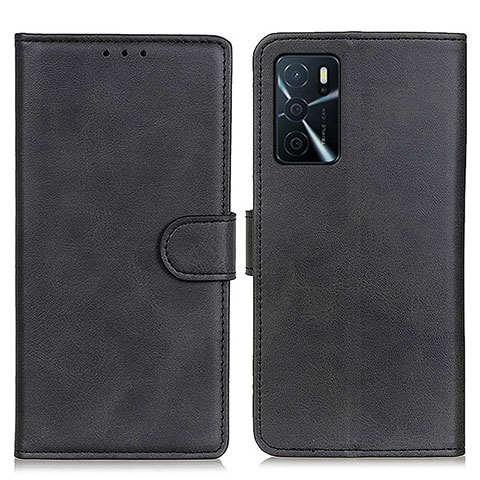 Coque Portefeuille Livre Cuir Etui Clapet A05D pour Oppo A16 Noir