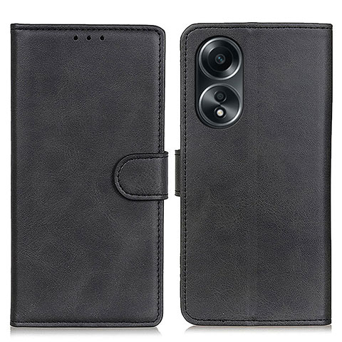 Coque Portefeuille Livre Cuir Etui Clapet A05D pour Oppo A18 Noir