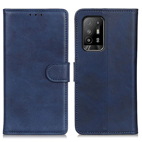 Coque Portefeuille Livre Cuir Etui Clapet A05D pour Oppo A95 5G Bleu