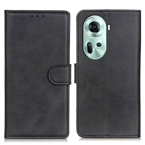 Coque Portefeuille Livre Cuir Etui Clapet A05D pour Oppo Reno11 5G Noir