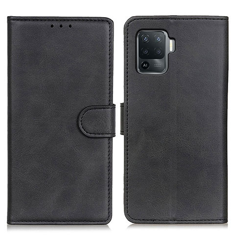 Coque Portefeuille Livre Cuir Etui Clapet A05D pour Oppo Reno5 F Noir