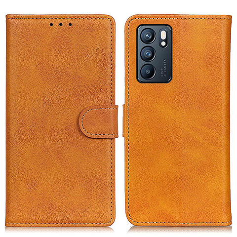 Coque Portefeuille Livre Cuir Etui Clapet A05D pour Oppo Reno6 5G Marron