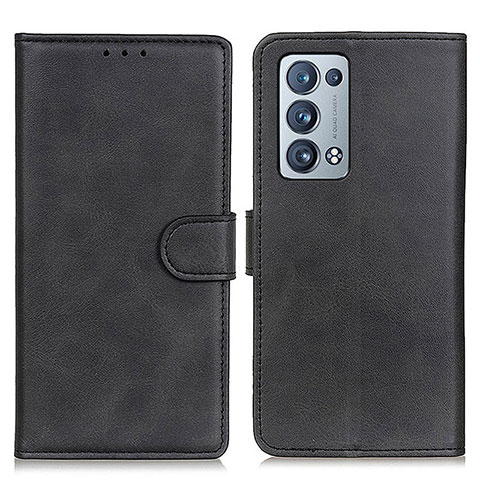 Coque Portefeuille Livre Cuir Etui Clapet A05D pour Oppo Reno6 Pro+ Plus 5G Noir