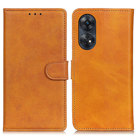 Coque Portefeuille Livre Cuir Etui Clapet A05D pour Oppo Reno8 T 4G Marron