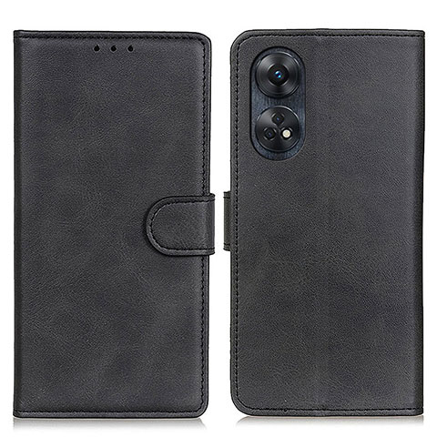 Coque Portefeuille Livre Cuir Etui Clapet A05D pour Oppo Reno8 T 4G Noir