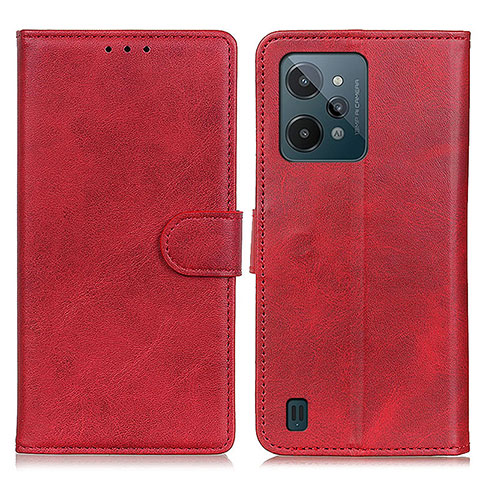 Coque Portefeuille Livre Cuir Etui Clapet A05D pour Realme C31 Rouge