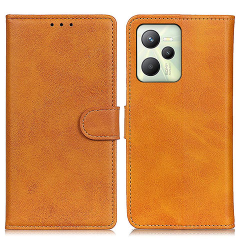 Coque Portefeuille Livre Cuir Etui Clapet A05D pour Realme C35 Marron