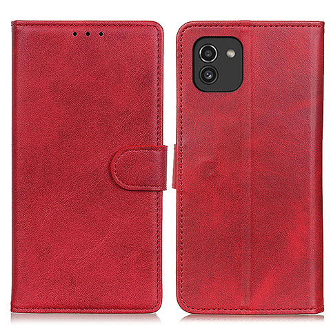 Coque Portefeuille Livre Cuir Etui Clapet A05D pour Samsung Galaxy A03 Rouge