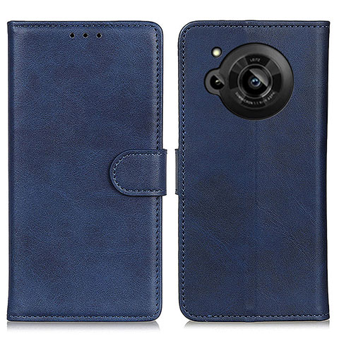 Coque Portefeuille Livre Cuir Etui Clapet A05D pour Sharp Aquos R7 Bleu