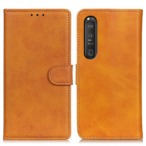 Coque Portefeuille Livre Cuir Etui Clapet A05D pour Sony Xperia 1 III Marron