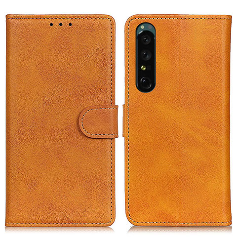 Coque Portefeuille Livre Cuir Etui Clapet A05D pour Sony Xperia 1 IV Marron