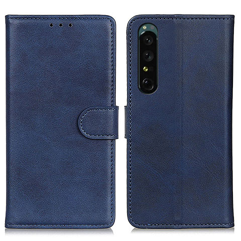 Coque Portefeuille Livre Cuir Etui Clapet A05D pour Sony Xperia 1 IV SO-51C Bleu