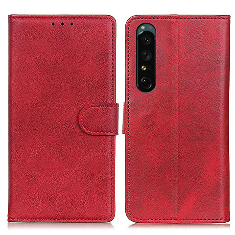 Coque Portefeuille Livre Cuir Etui Clapet A05D pour Sony Xperia 1 IV SO-51C Rouge