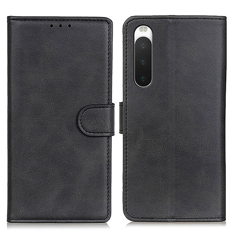 Coque Portefeuille Livre Cuir Etui Clapet A05D pour Sony Xperia 10 IV SO-52C Noir