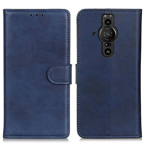 Coque Portefeuille Livre Cuir Etui Clapet A05D pour Sony Xperia PRO-I Bleu