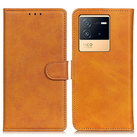 Coque Portefeuille Livre Cuir Etui Clapet A05D pour Vivo iQOO Neo6 5G Marron