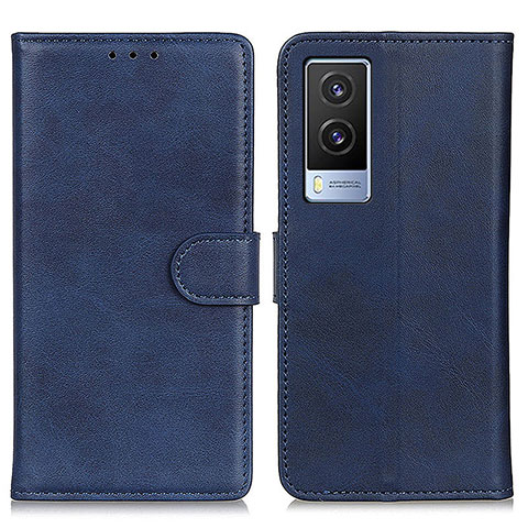 Coque Portefeuille Livre Cuir Etui Clapet A05D pour Vivo V21e 5G Bleu