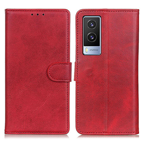 Coque Portefeuille Livre Cuir Etui Clapet A05D pour Vivo V21e 5G Rouge