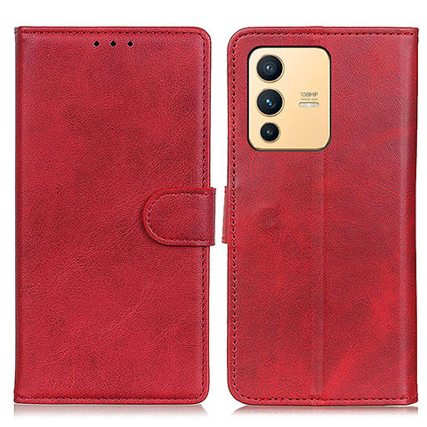 Coque Portefeuille Livre Cuir Etui Clapet A05D pour Vivo V23 5G Rouge