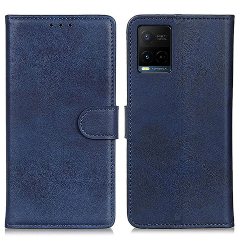 Coque Portefeuille Livre Cuir Etui Clapet A05D pour Vivo Y21a Bleu