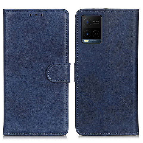 Coque Portefeuille Livre Cuir Etui Clapet A05D pour Vivo Y21e Bleu