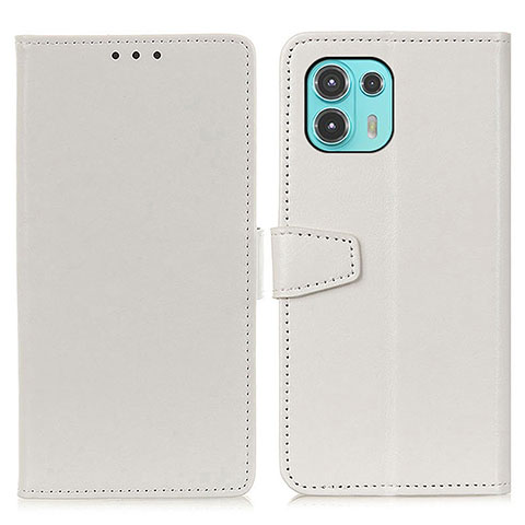 Coque Portefeuille Livre Cuir Etui Clapet A06D pour Motorola Moto Edge 20 Lite 5G Blanc